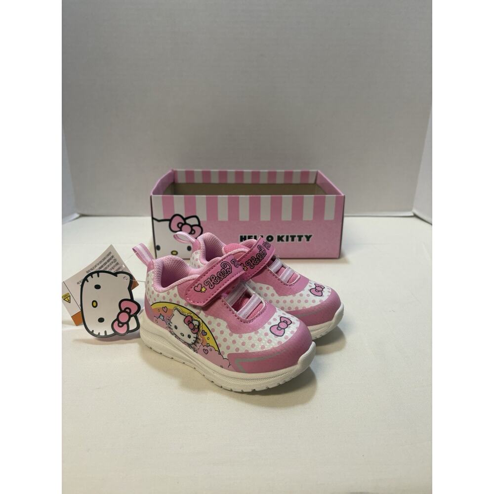 Hello Kitty By Sanrio Girls Kids Sz 7 Light-Up Sneakers - NWT Hook & Loop